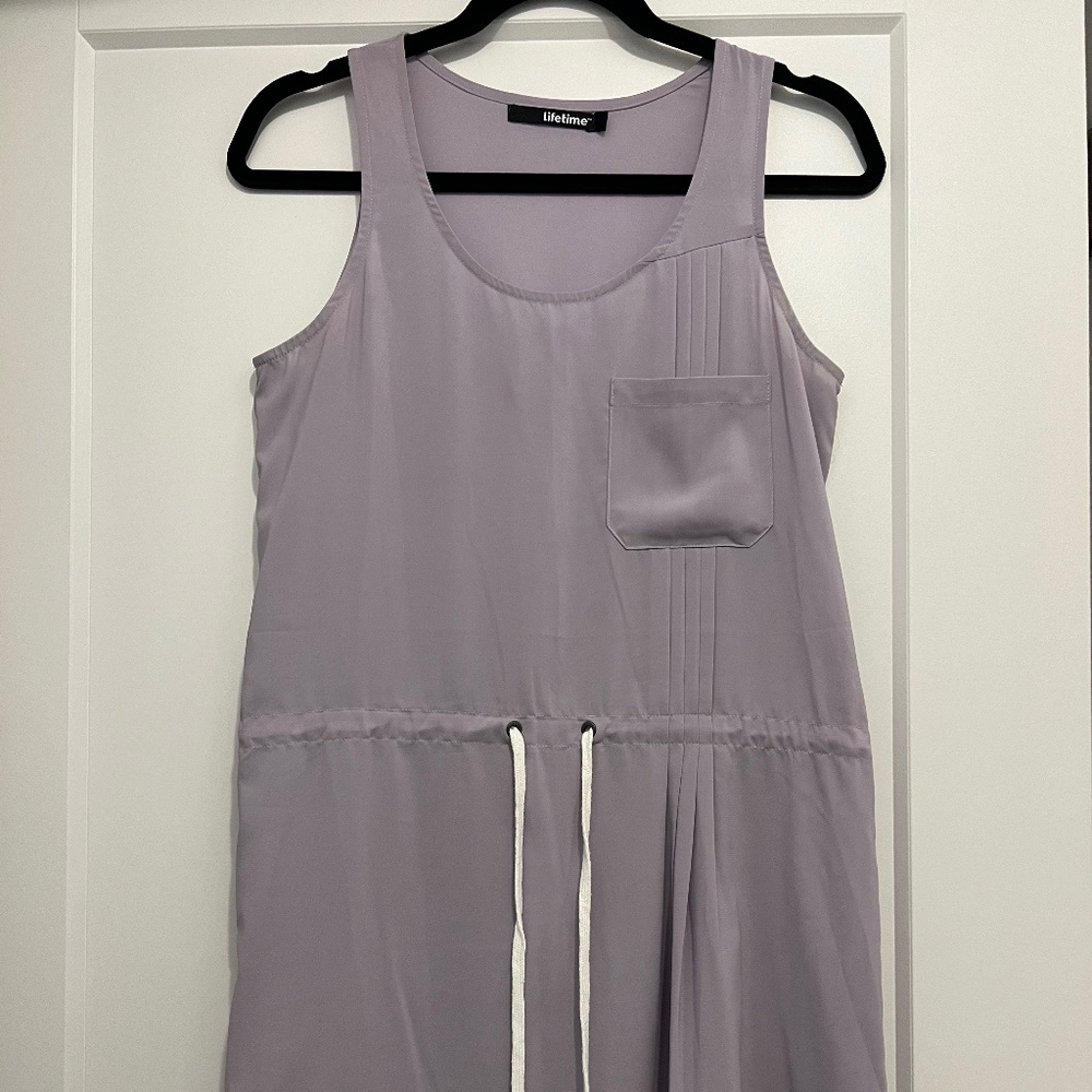 Purple sleeveless dress